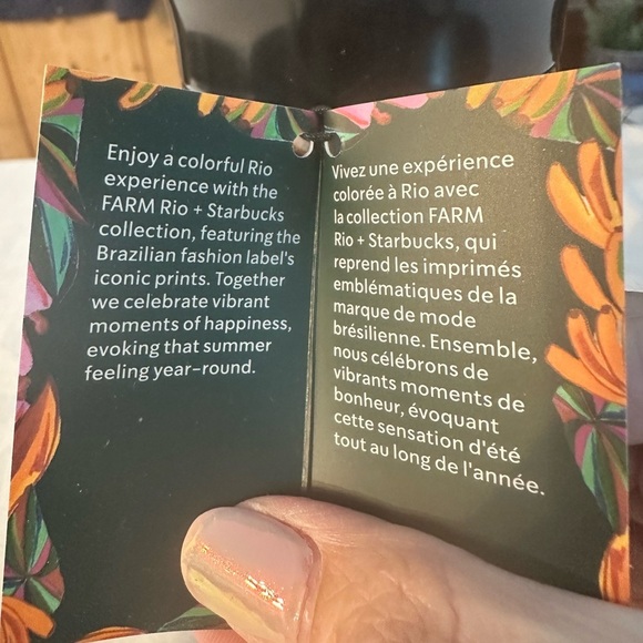 Starbucks+Farm Rio Collaboration Limited Edition Tumbler Insulated 8 Hr Cool NWT